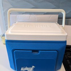 Thermos Koolaroo 15 Qt Cooler 7915 FLAT TOP Cooler With Side Pockets Handle Blue