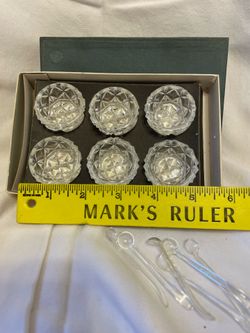 Set of Salt Dishes with Spoons
