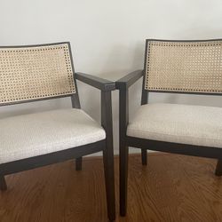 BRAND NEW Castlery Sloane Cane Dining Chairs (2)