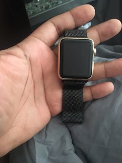 Apple Watch series 1 with stainless steel black band