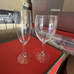 Champagne And Wine Glasses