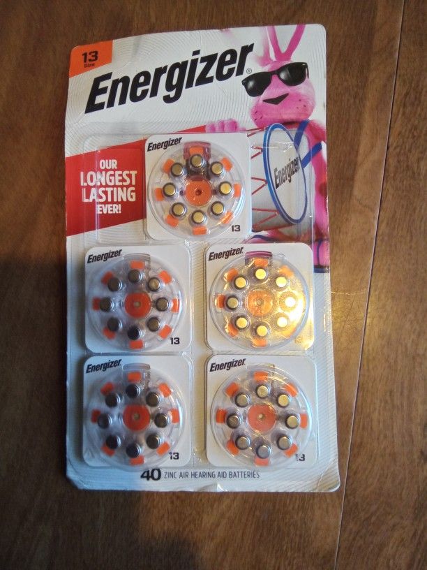 Energizer Size 13 5pk 40 Hearing Aid Batteries 