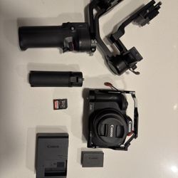 Canon EOS R50 Mirrorless Camera Kit – APS-C RF Camera with 18-45mm Lens, 4K Video, Dual Pixel AF II & Vari-Angle Touchscreen + Ronin S3 mini