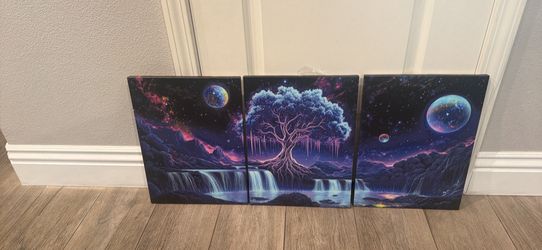 3 Pieces Framed Canvas Wall Art