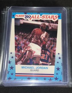 1989 Fleer All-Stars Michael Jordan Basketball Card