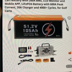 VEVOR 48V 105Ah Golf Cart Lithium Battery