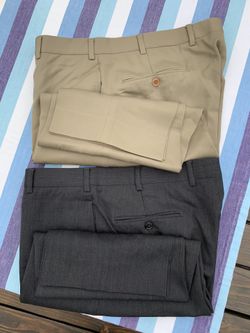 Brooks Brother’s 100% Lightweight Wool Flat Front Trousers/Pants 37x32