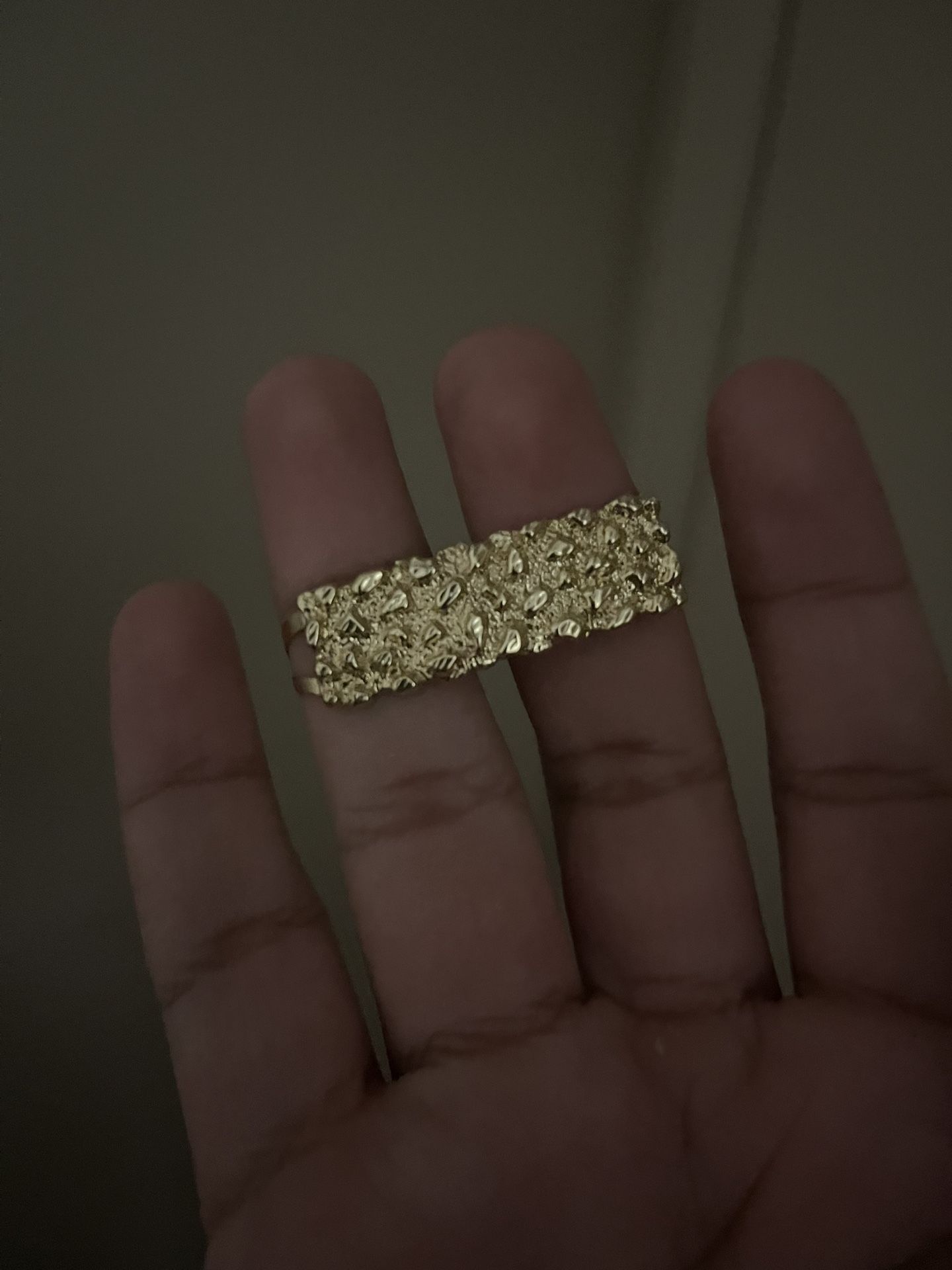 10k 2 Finger Nugget Ring 