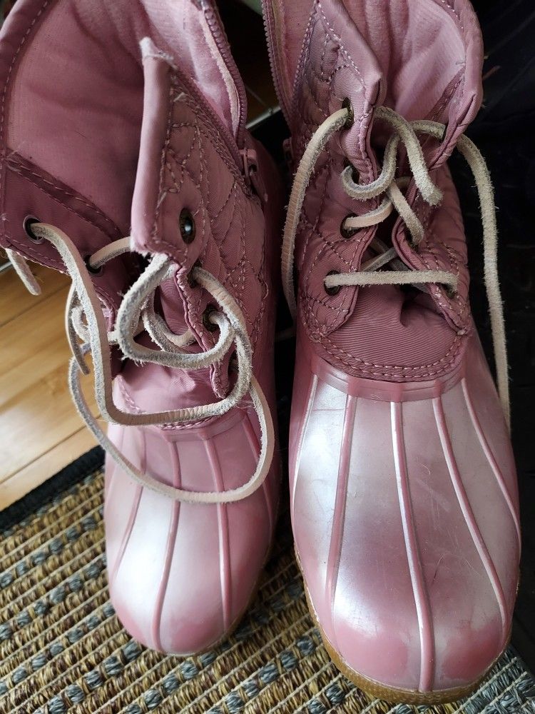 Sperry Boots Girls In Pink Size3