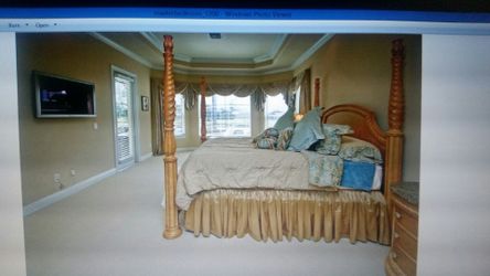 Bed, and 2 side tables