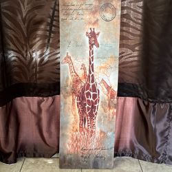 Canvas Giraffe Picture