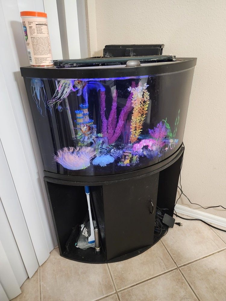 54 Gallon Corner Fish Tank With Stand
