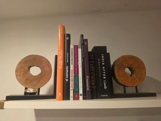 Bohochic Wood Ring Bookends Set of 2