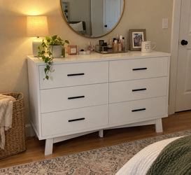White 6-Drawer Dresser 48 in (new)