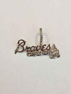Atlanta Braves Gold Plated .925 Silver Pendant