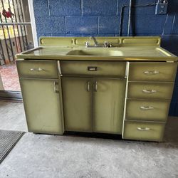 Vintage Kitchen Sink  Montgomery Ward- Vintage Double Basin