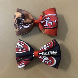 San Francisco 49ers 4” At Of 2 Bows New