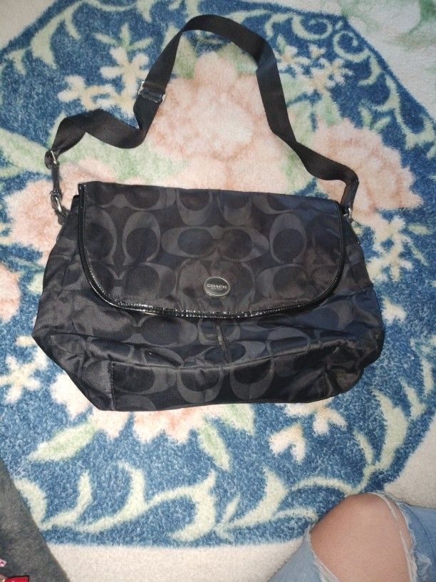 Coach Vintage 77490 Signature Nylon Messenger Bag