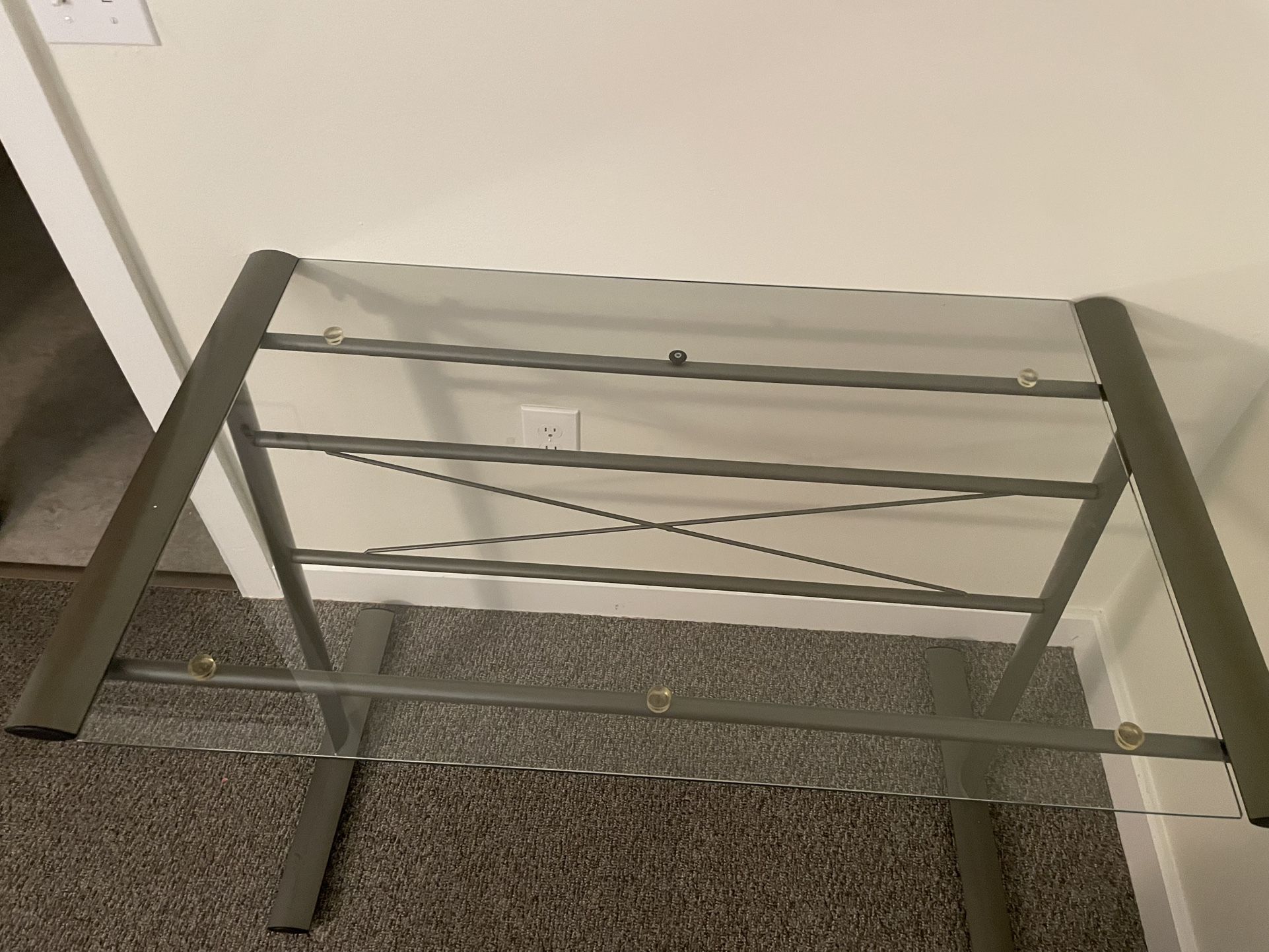 Glass Top Simple Table, Computer Table