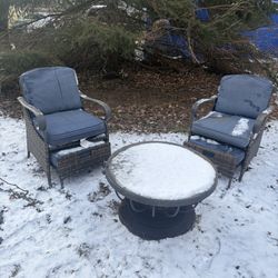 Patio Set With Fire Pit 