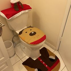 toilet Cover For Christmas  3 Designs Choose 