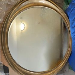 Large Elegant Bronze Mirror with Beveled Edges 