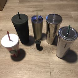 6 assorted Starbucks Mugs