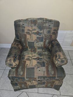 Vintage Hickorycraft Upholstered Armchair – Golf Design