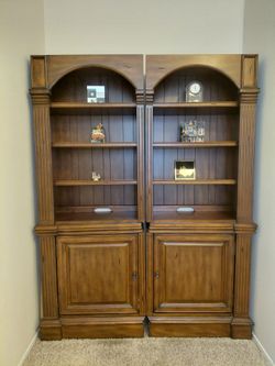 Beautiful Wood Bookcases (Set of 2) - Excellent Condition!