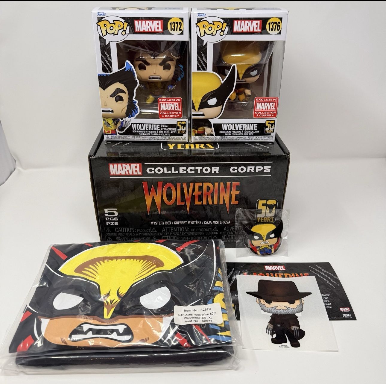 New in box 5 pcs Marvel/Funko Collector Corps Wolverine mystery box