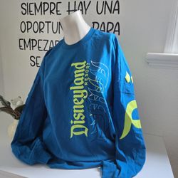 NWT DLR- Spirit Jersey "Disneyland Resort" Teal/Neon Green Size Medium 