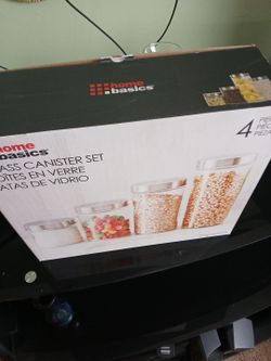 Glass canister set 4 piece