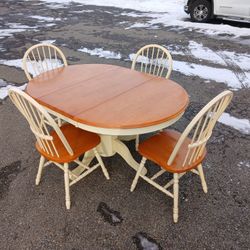 Country Style Table And 4 Chairs