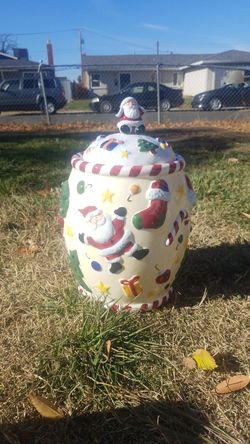 Christmas cookie jar.