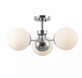 Olivier French bistro style Bohemian LED Semi Flush light