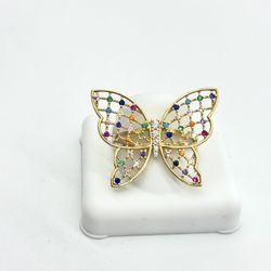 10kt Real Gold Butterfly Ring For Women 