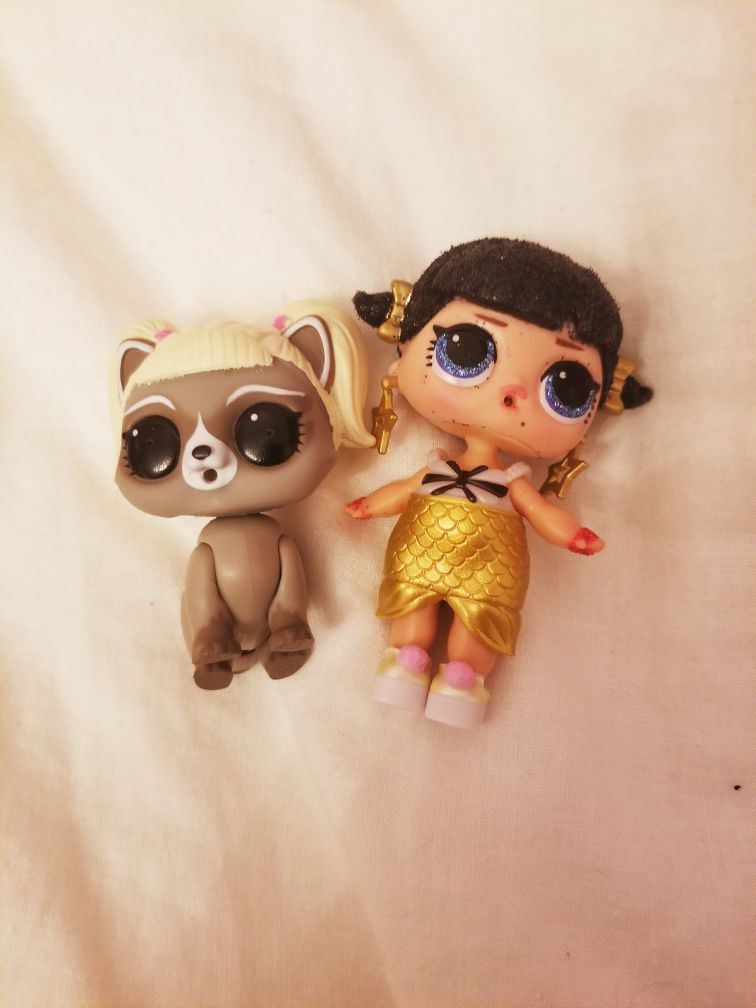 LOL SURPRISE DOLL AND RACCOON PET!