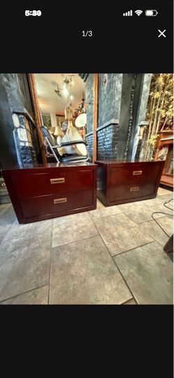 Antique solid wood well made nightstands 27 wide 15 deep 18 tall