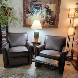 Recliner (1) Leather- Pottery Barn