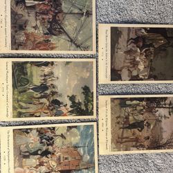 Set of 5 antique postcards 