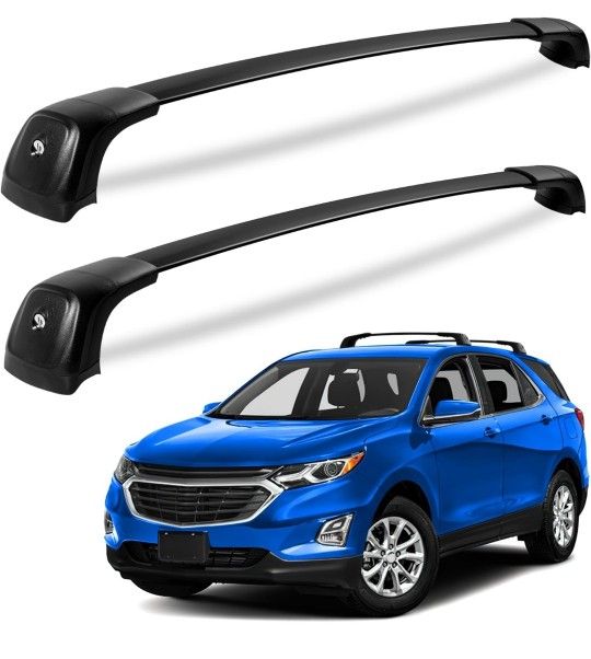 Lockable 220lbs Roof Rack Cross Bars Compatible with Chevrolet Equinox 2018 2019 (Without Roof Rails), Chevy Heavy Duty Anti-Theft Aluminum Roof Rails