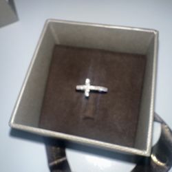 White Gold Ring With Diamond Italy