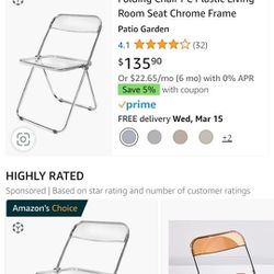Clear Folding Chair 2