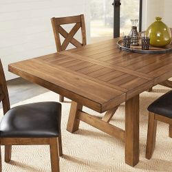 Wood Dinner Table Set