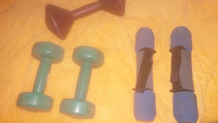 Weights. Small dumb bells.