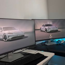 32” Curved Dell Costco Monitors x2 