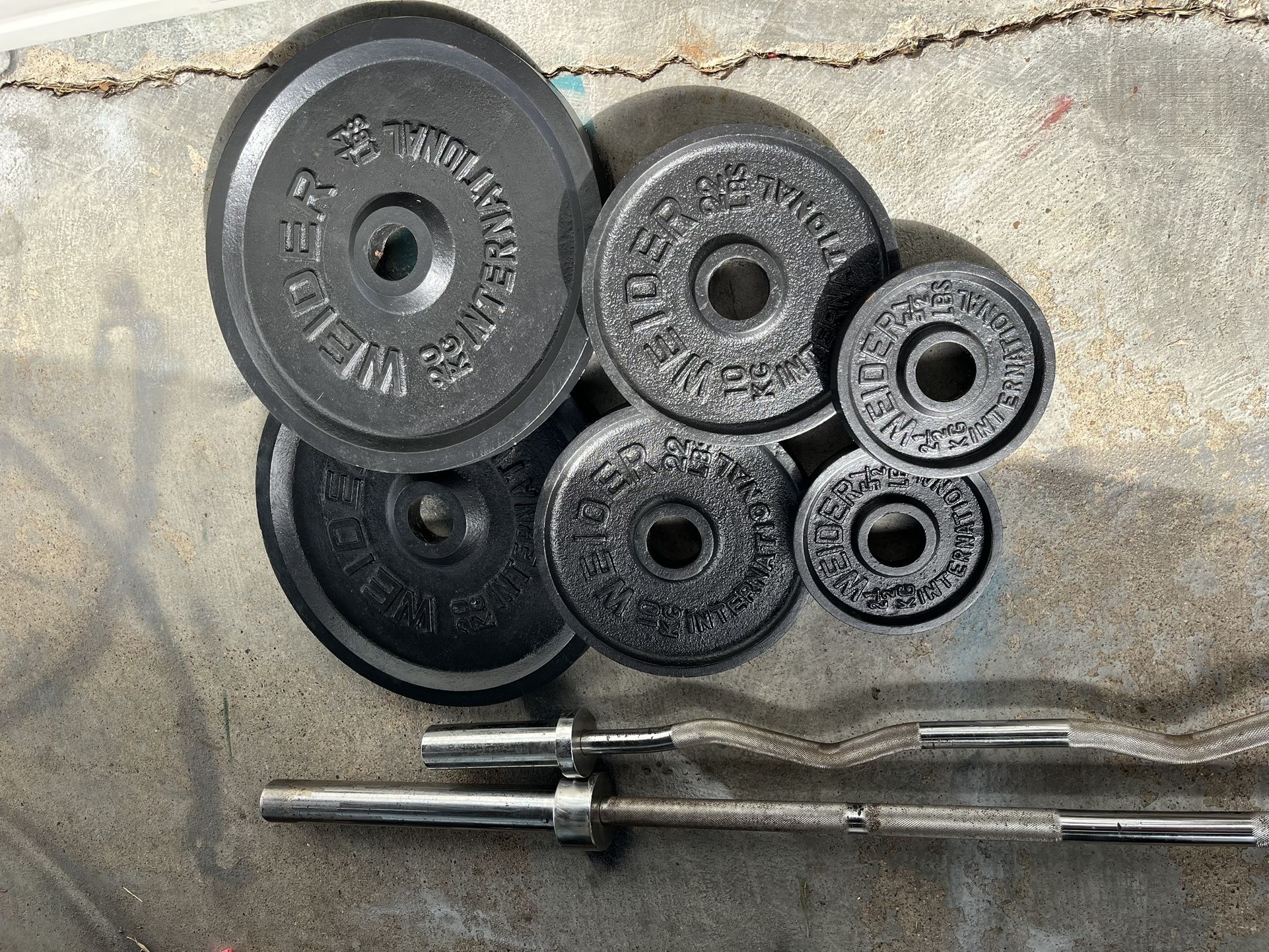 Barbell and Curl bar