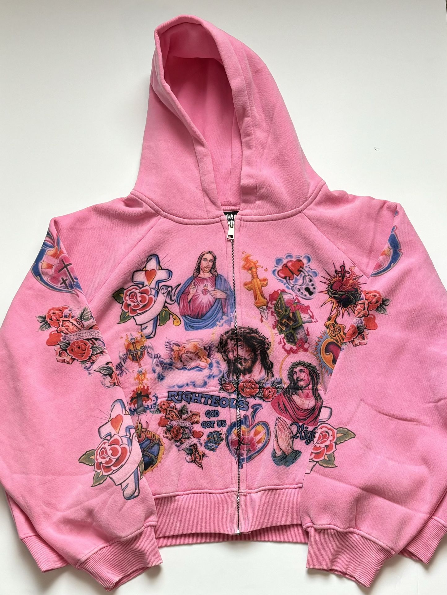 Pink We Are Righteous Hoodie (Sizes S-XL)