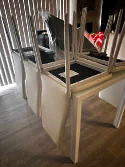 Glass table set