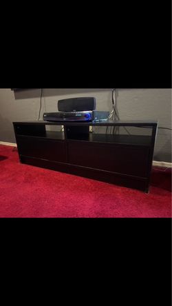 Black TV cabinet